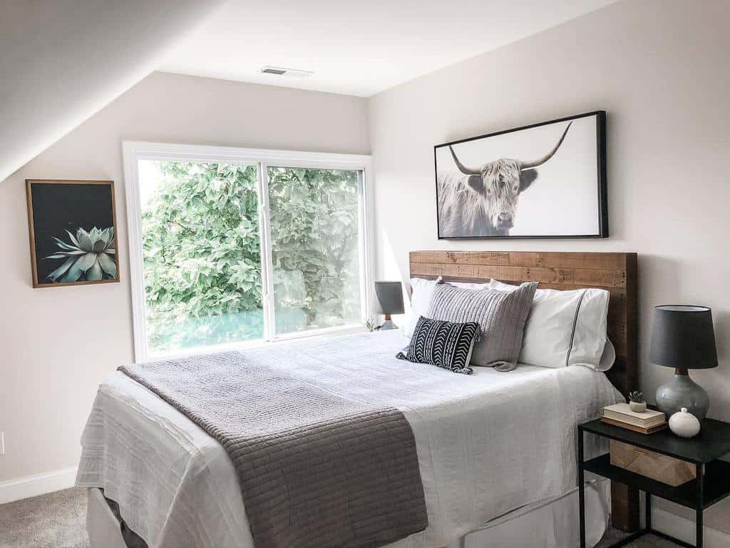 simple modern rustic bedroom