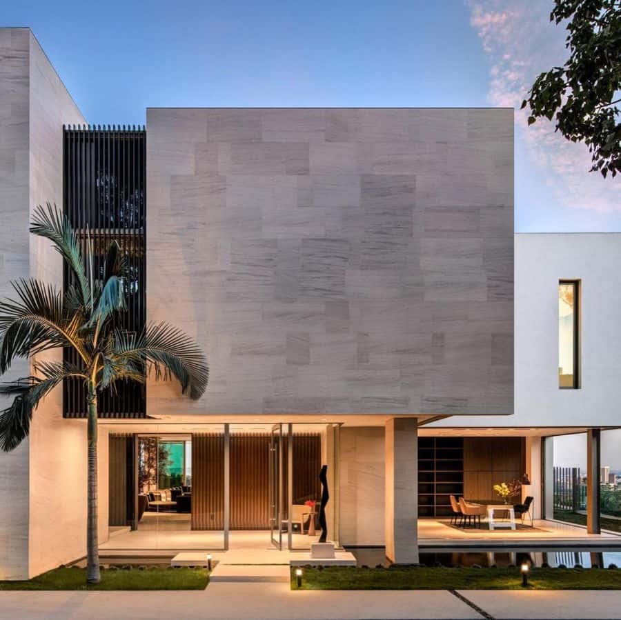 modern concrete spanish-style house 