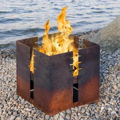 Modern Square Ideas For Steel Fire Pits