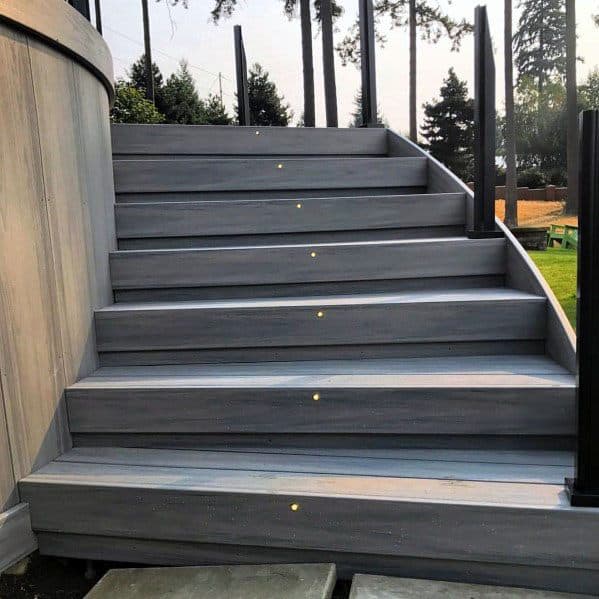 Modern Stairs Led Deck Lighting Cool Exterior Ideas