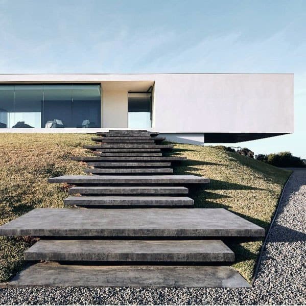 Modern Steps Designs Concrete Walkway