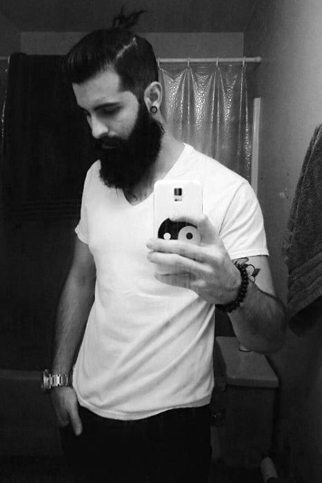 Modern Undercut Long Hair Men