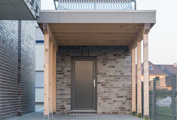 modern wooden small carport