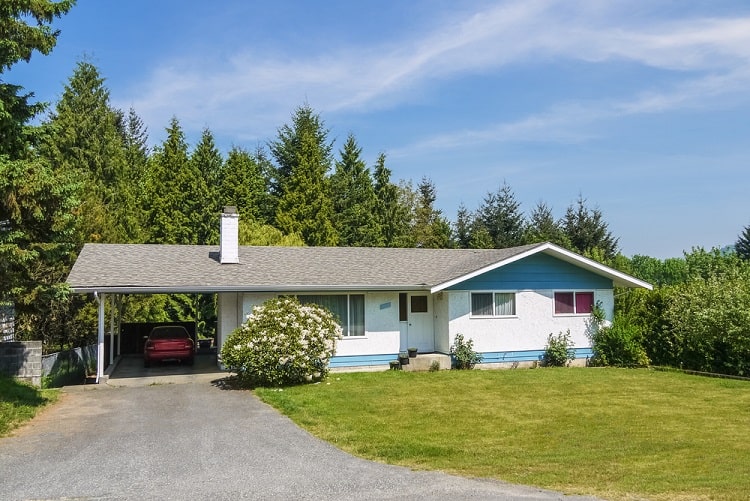 simple and modest attached carport