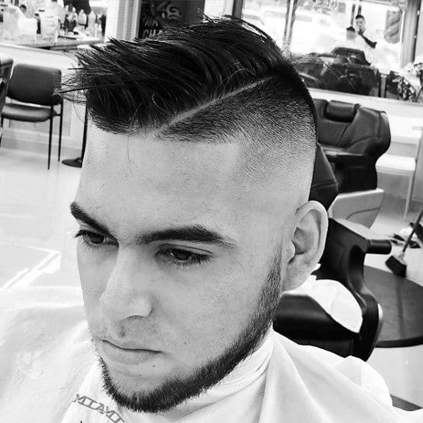 Mohawk Mens Haircut With Skin Fade Sides