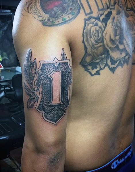 Money On My Mind Tattoo Men On Back Of Bicep