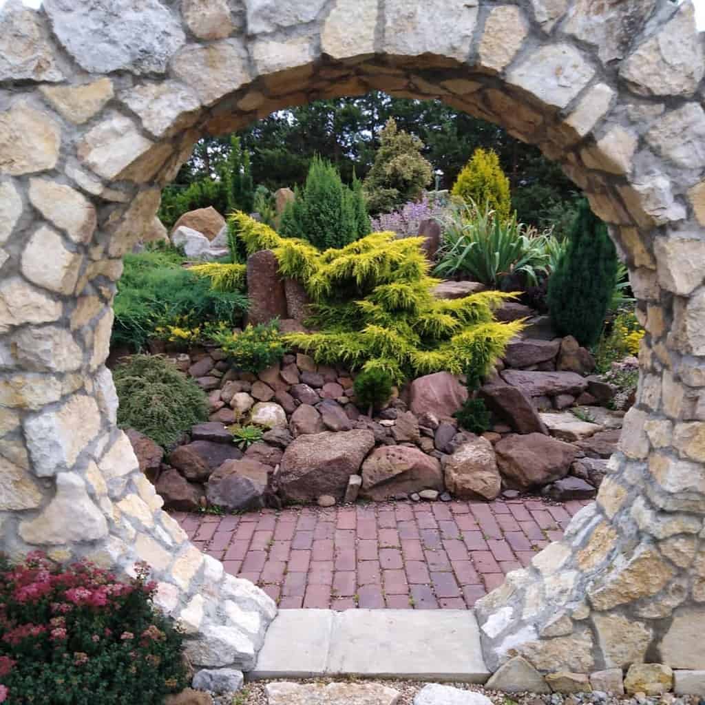 stone moon gate garden