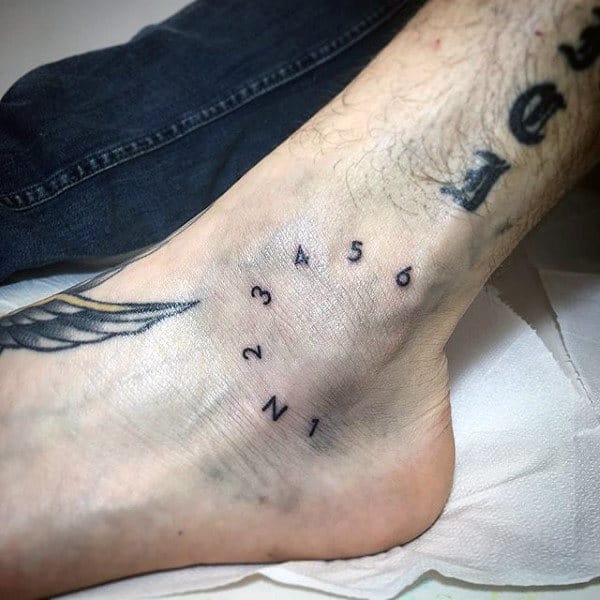 Motorcycle Gears Biker Foot Tattoos For Men