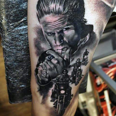 Motorcycle Tattoo Design For Men