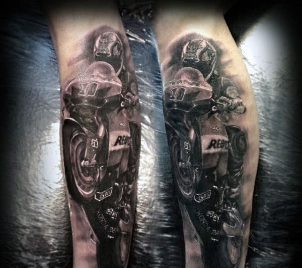 Street Motorcycle Tattoo Ideas For Men