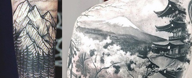 Mountain Tattoo Designs For Men