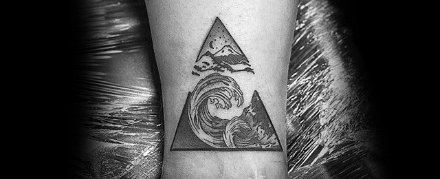Mountain Wave Tattoo Ideas For Men