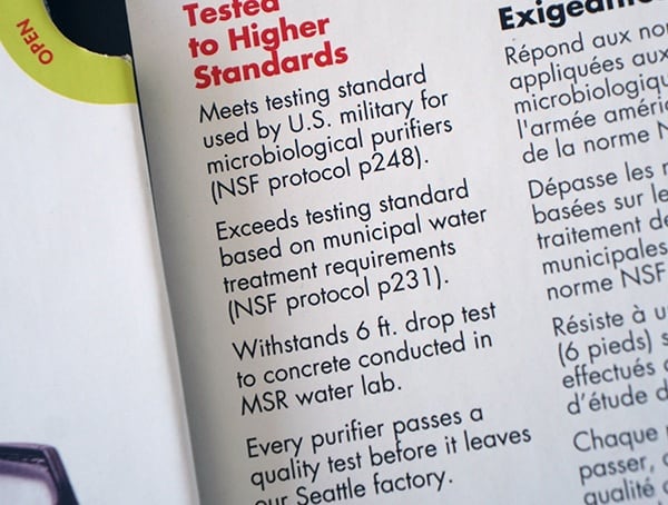 Msr Guardian Purifier Tested To Military Standards