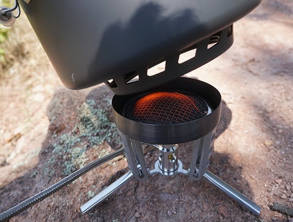 Msr Windburner Glowing Red Hot Burner