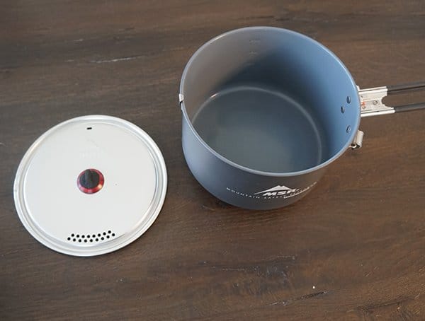 Msr Windburner Stove Aluminum Nonstick Pot With Strainer Lid