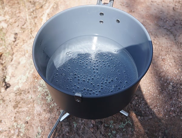 Msr Windburner Stove Review Boiling Water In Aluminum Pot
