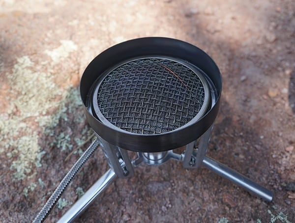 Msr Windburner Stove With Red Glowing Light Indicator