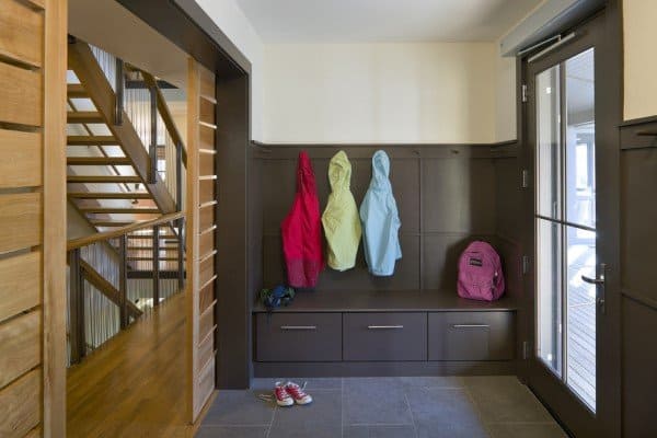 small family home mudroom