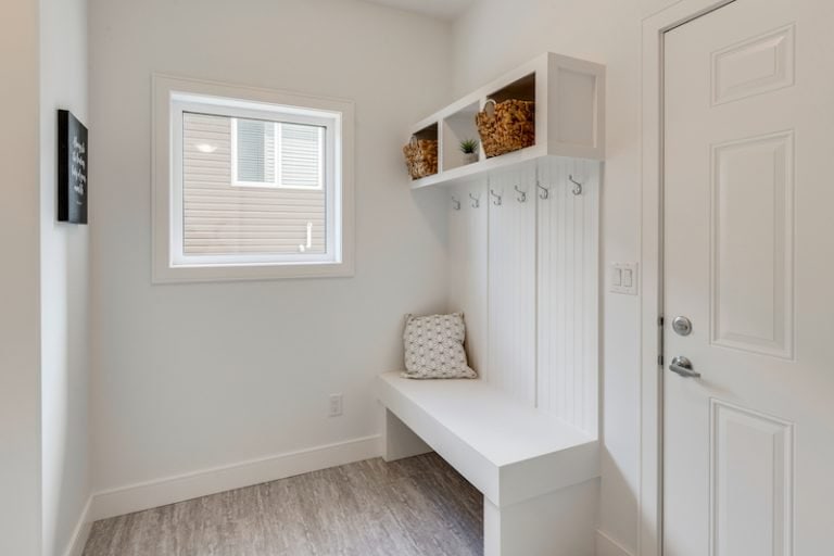 white mudroom