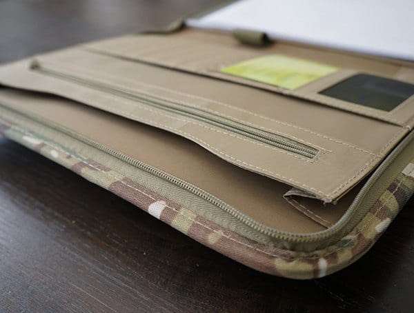 Multicam Coyote Brown Interior Mercury Tactical Zippered Padfolio