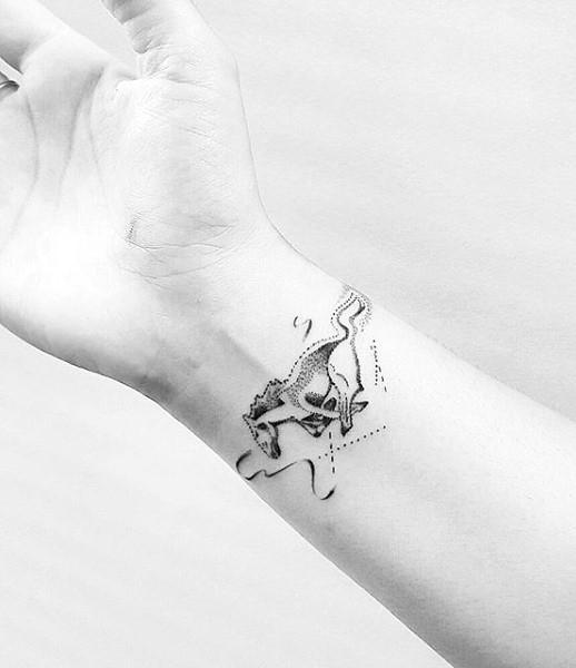 Mustang Wrist Tattoos For Guys