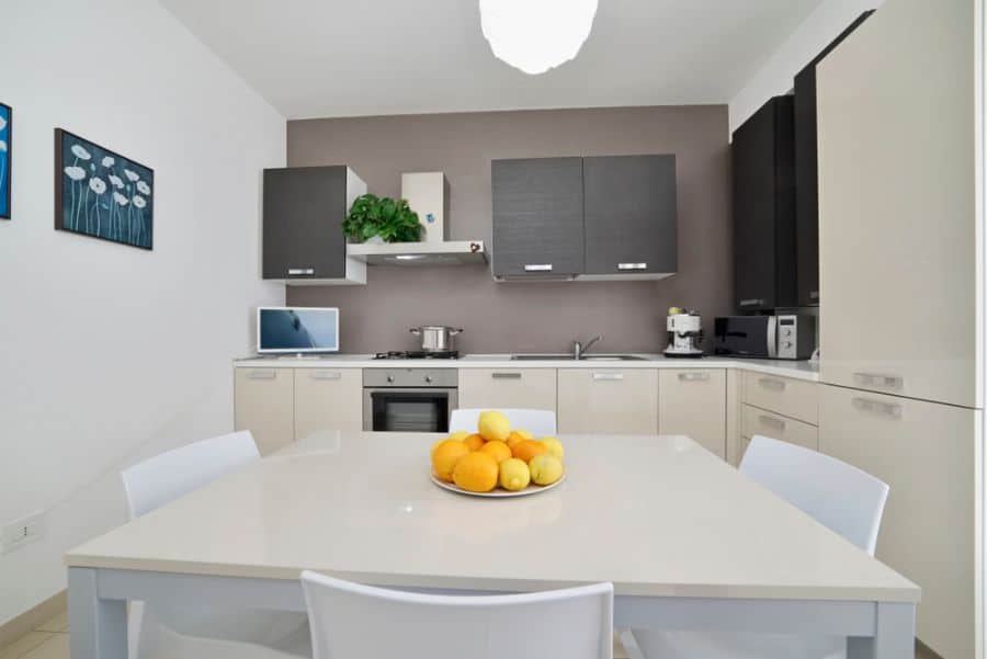 neutral modern kitchen table and chairs