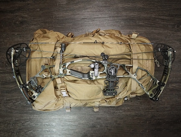 Mystery Ranch Marashall Bowhunting Pack With Hoyt Hyperforce Attached