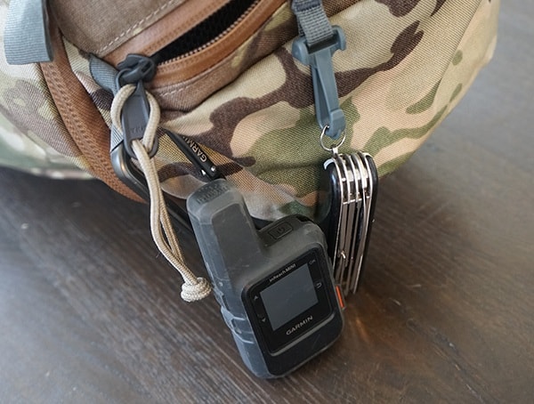 Mystery Ranch Urban Assault Backpack Key Ring Hook With Swiss Army Knife And Garmin