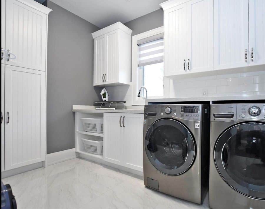 stylish large white cabinet laundry washer and dryer