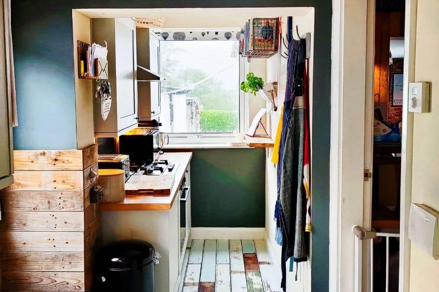 small vintage kitchen in rustic home