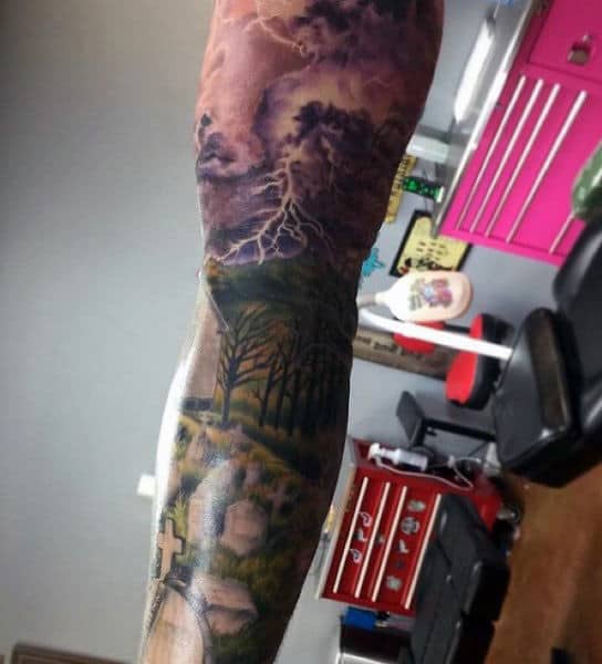 Nature Tattoo Lightning For Guys