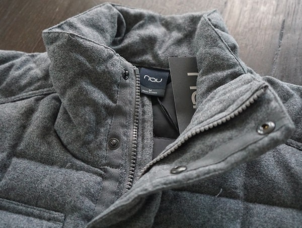 Nau Utility Wool Down Jacket For Men Collar Detail