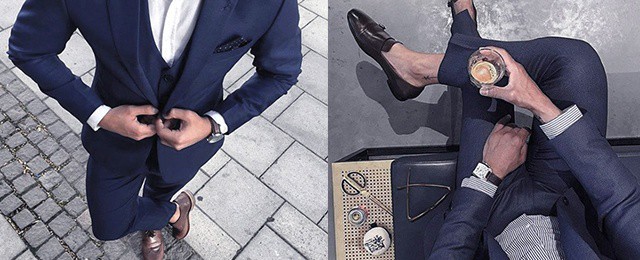 Navy Blue Suit Brown Shoes Styles For Men