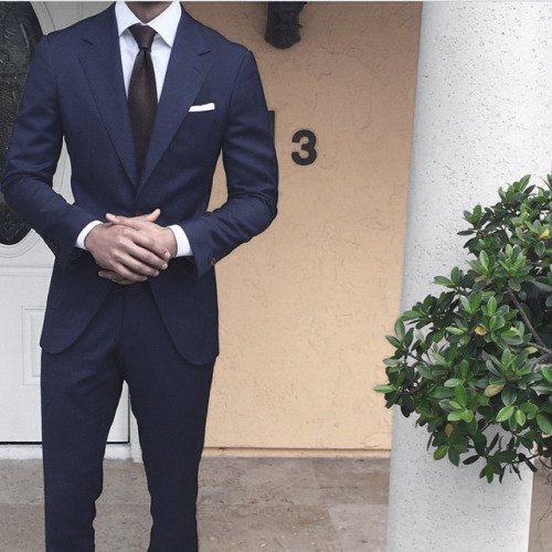 Navy Blue Suit Style Men