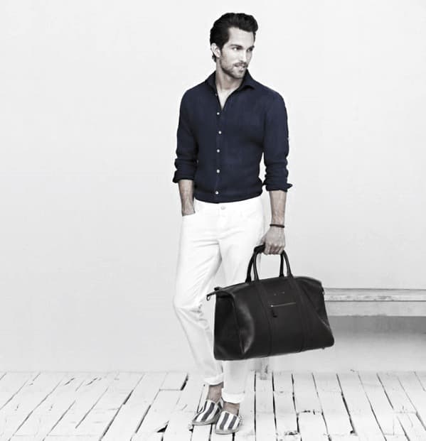 Navy Dress Shirt What To Wear With Mens White Jeans Fashionable Ideas