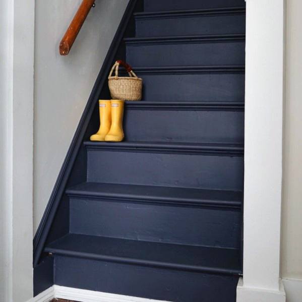 navy blue dark stairs