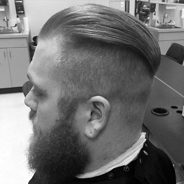 Neat Guys Undercut Hairstyle With Slicked Back Hair On Top