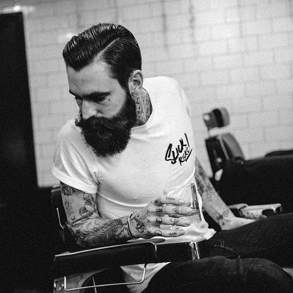 Neat Hipster Mens Haircuts Hard Part Slicked