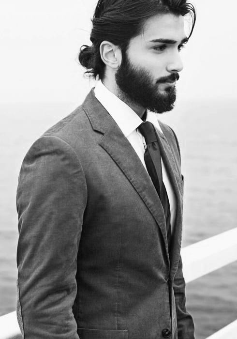 Neat Samurai Man Bun Hair Style For Gentlemen