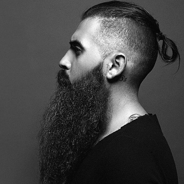 Neat Undercuts With Long Hair For Men With Beards