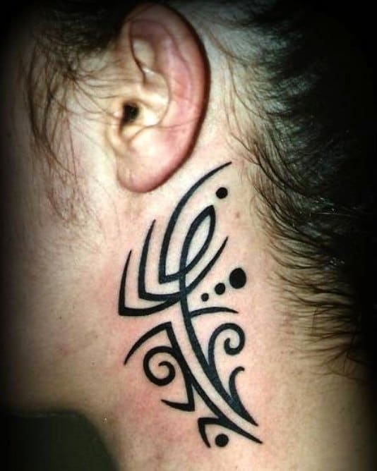 neck simple tribal tattoos tatuaggidaclaudio