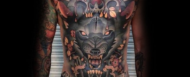 Neo Traditional Wolf Tattoo Ideas For Men