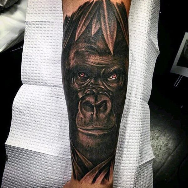 Nesting Gorilla Tattoo Designs For Men