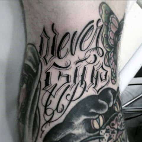 Never Give Up Tattoo Ideas For Gentlemen