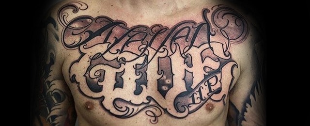 Never Give Up Tattoos For Men