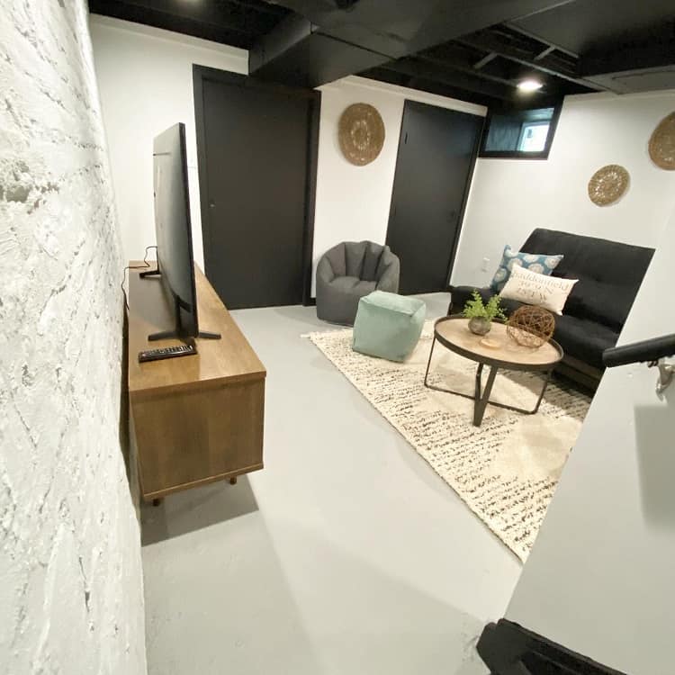 small spare bedroom theater room