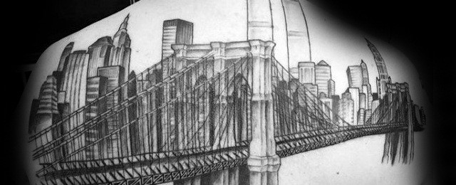 New York Skyline Tattoo Designs For Men