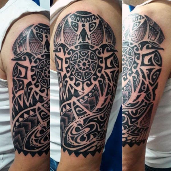 New Zealand Culture Maori Half Sleeve Tattoos For Guys