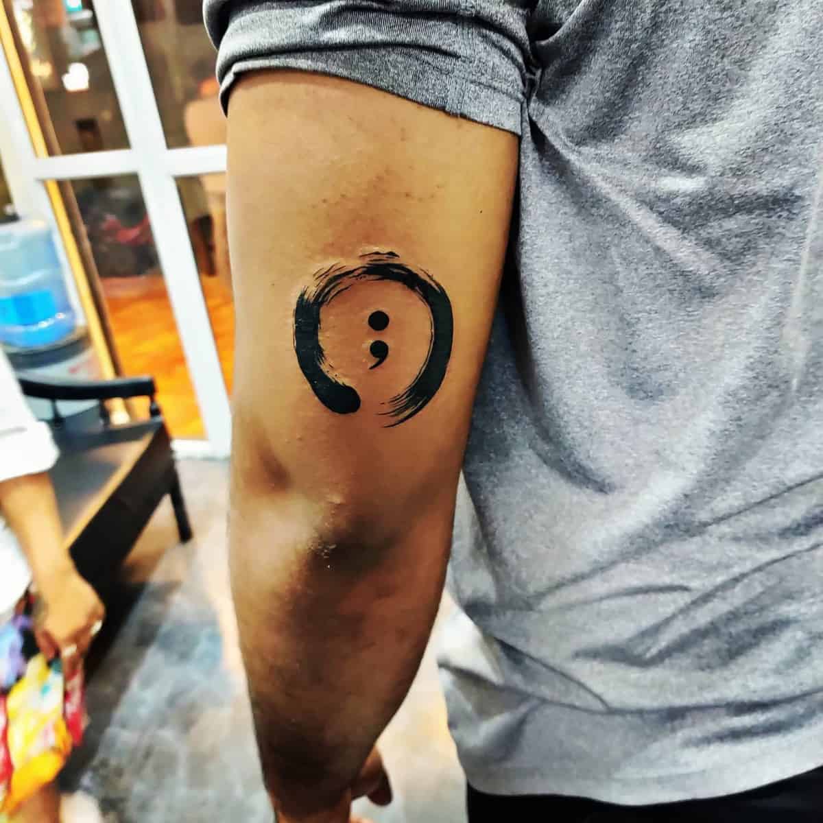 Enso Semicolon Tattoo