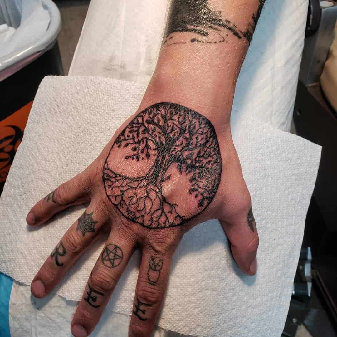 Tree of Life Circle Tattoo